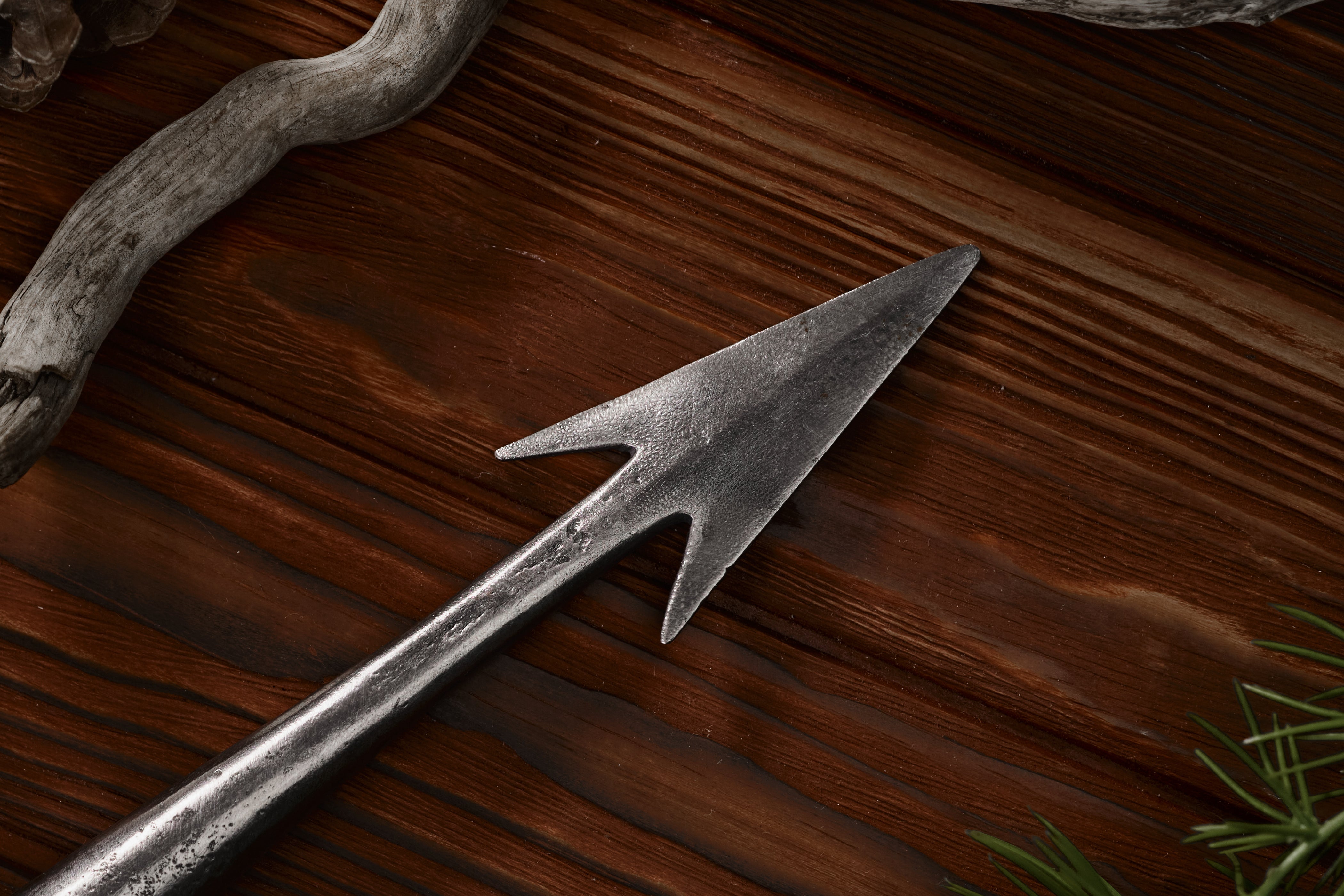 Hand forged spear head