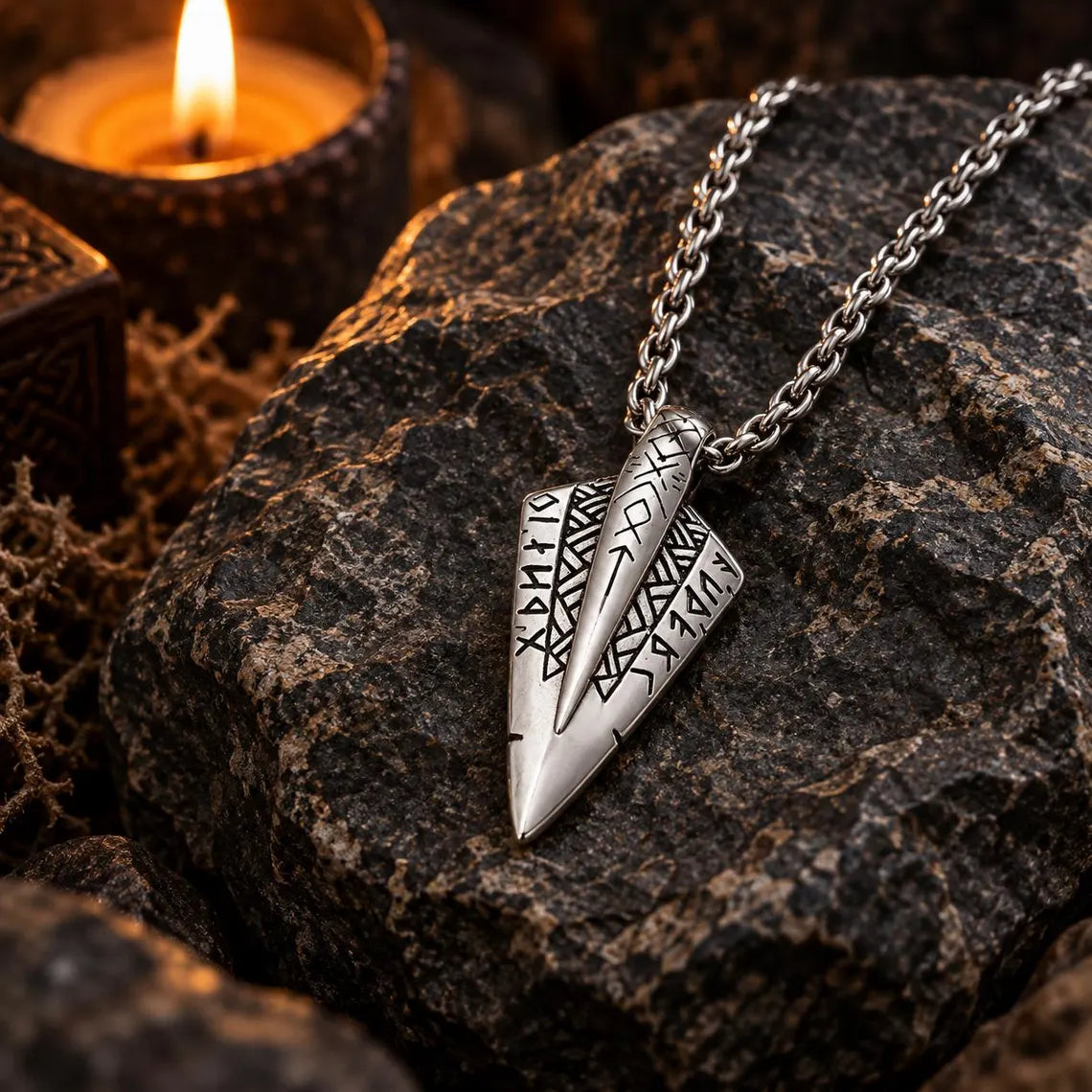 Viking arrowhead pendant