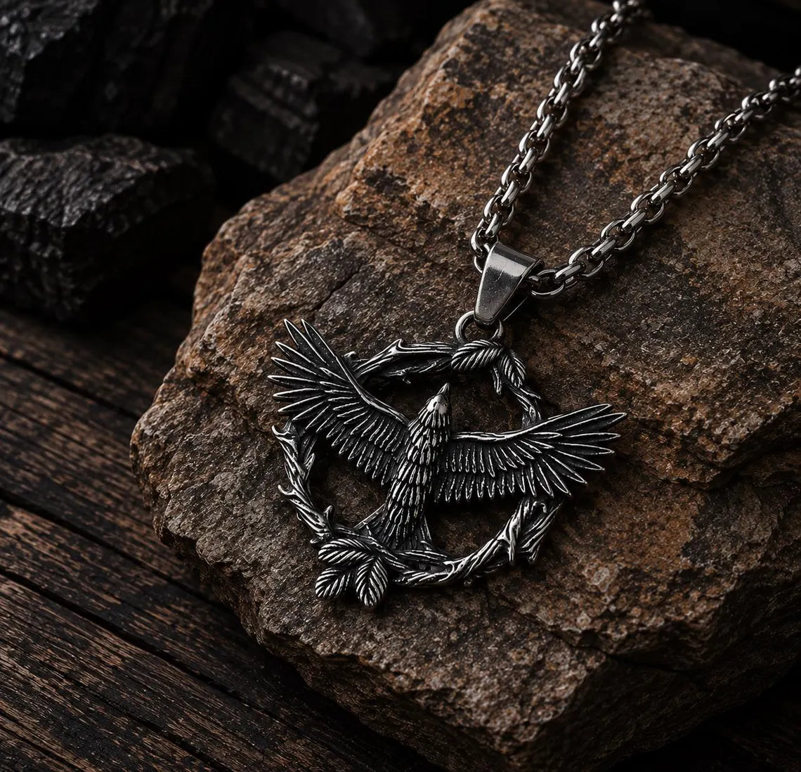 Raven necklace