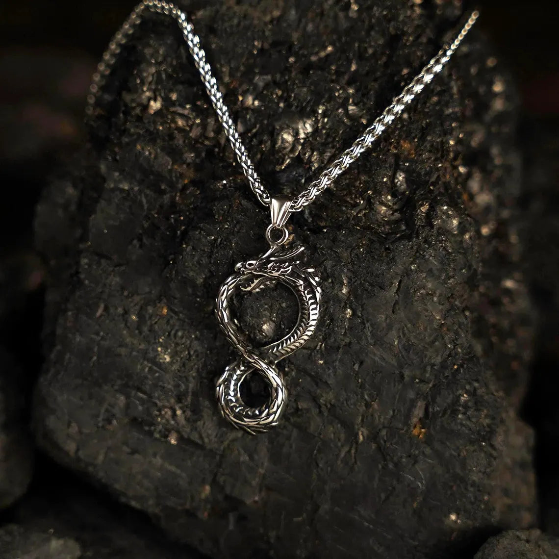 Ouroboros dragon necklace