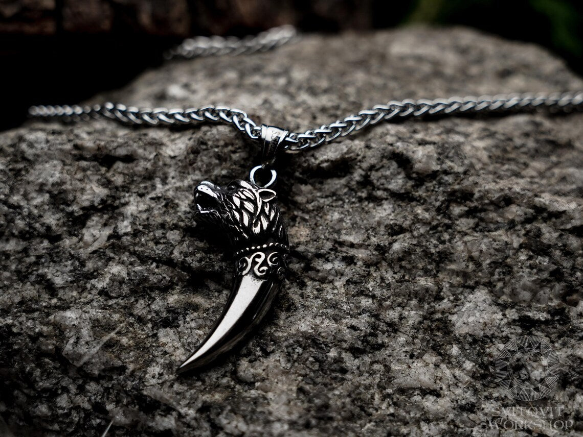 Scandinavian wolf necklace