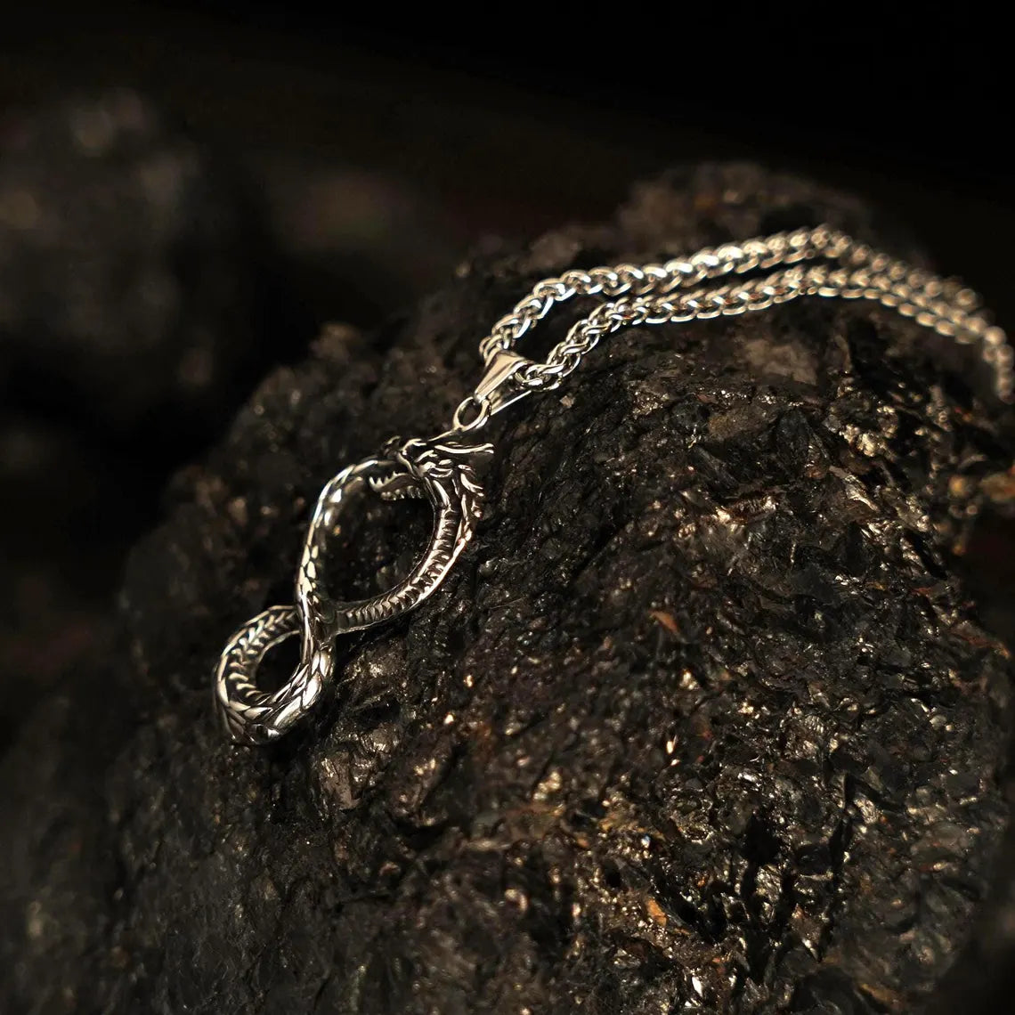 Ouroboros dragon necklace