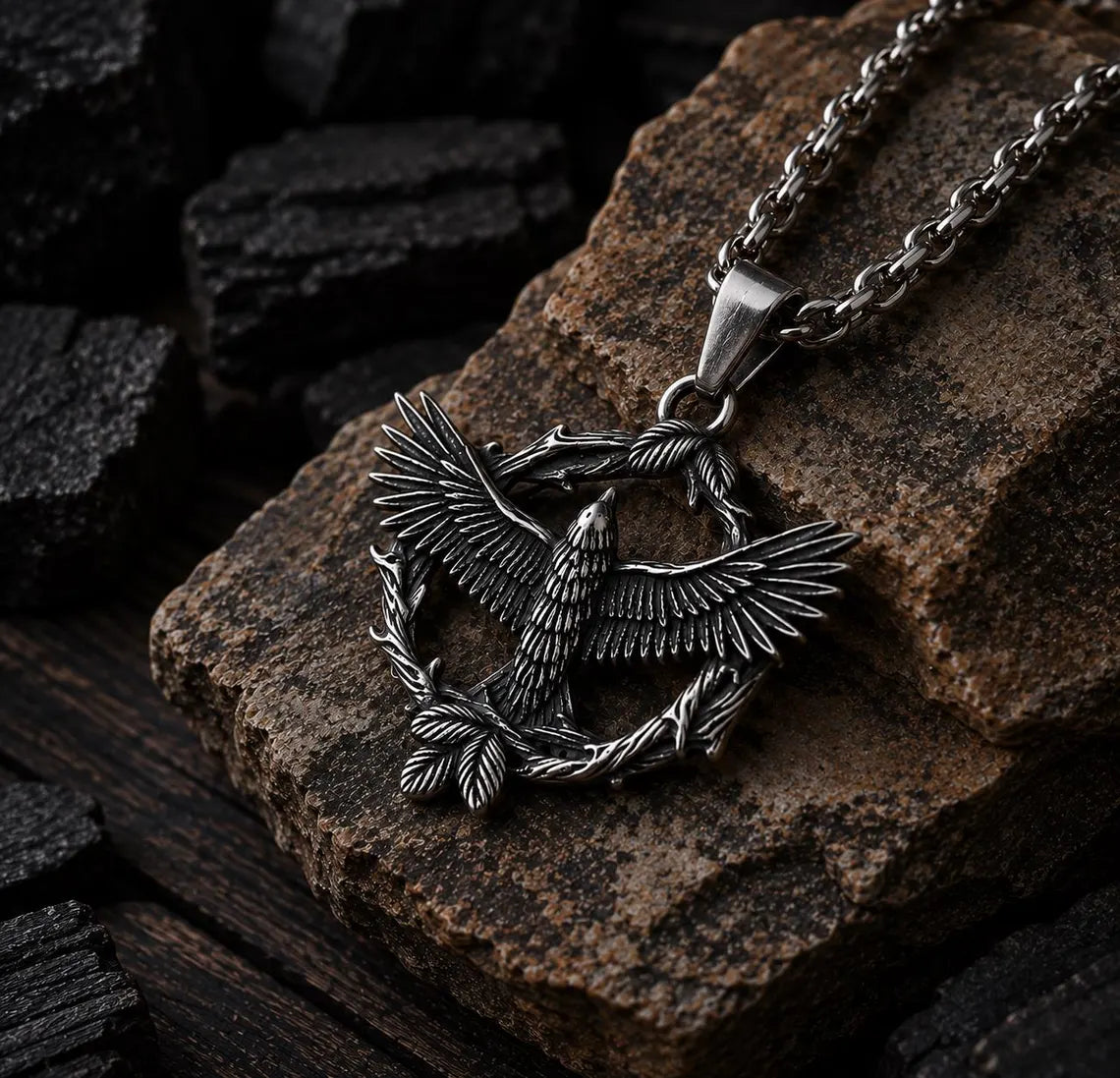 Raven necklace