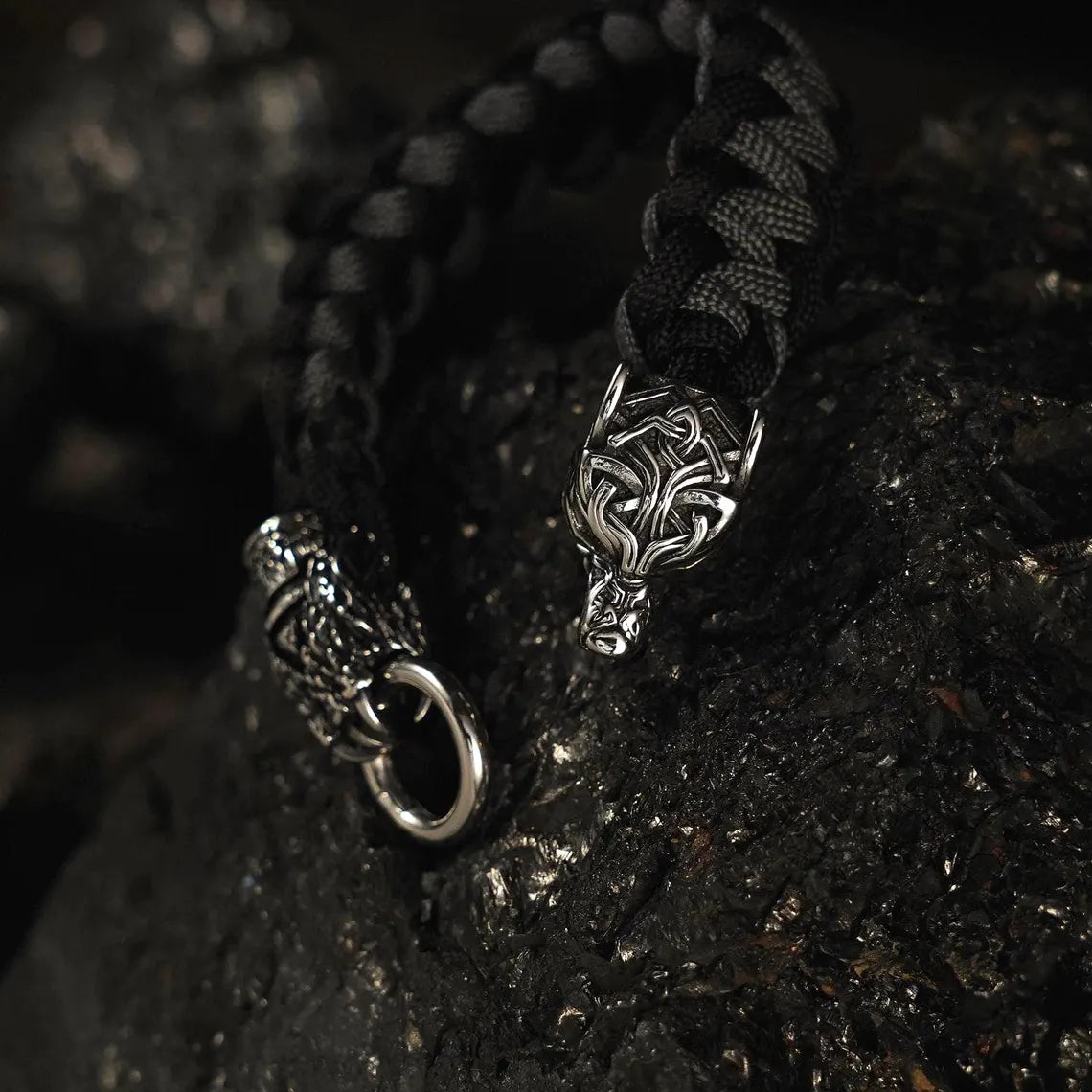 Wolf and snake bracelet