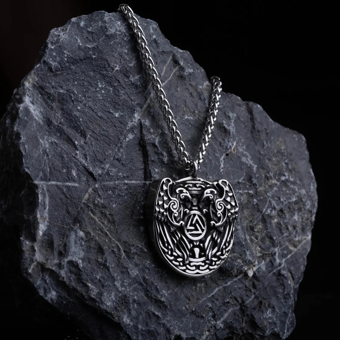 Viking raven necklace