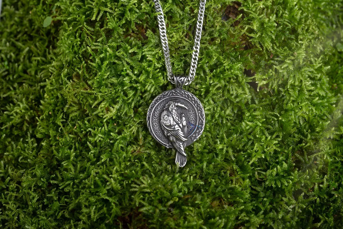 Scandinavian Raven Pendant