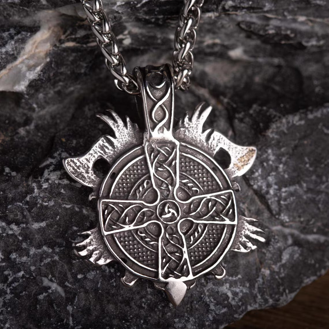 Odin Double Axe Necklace