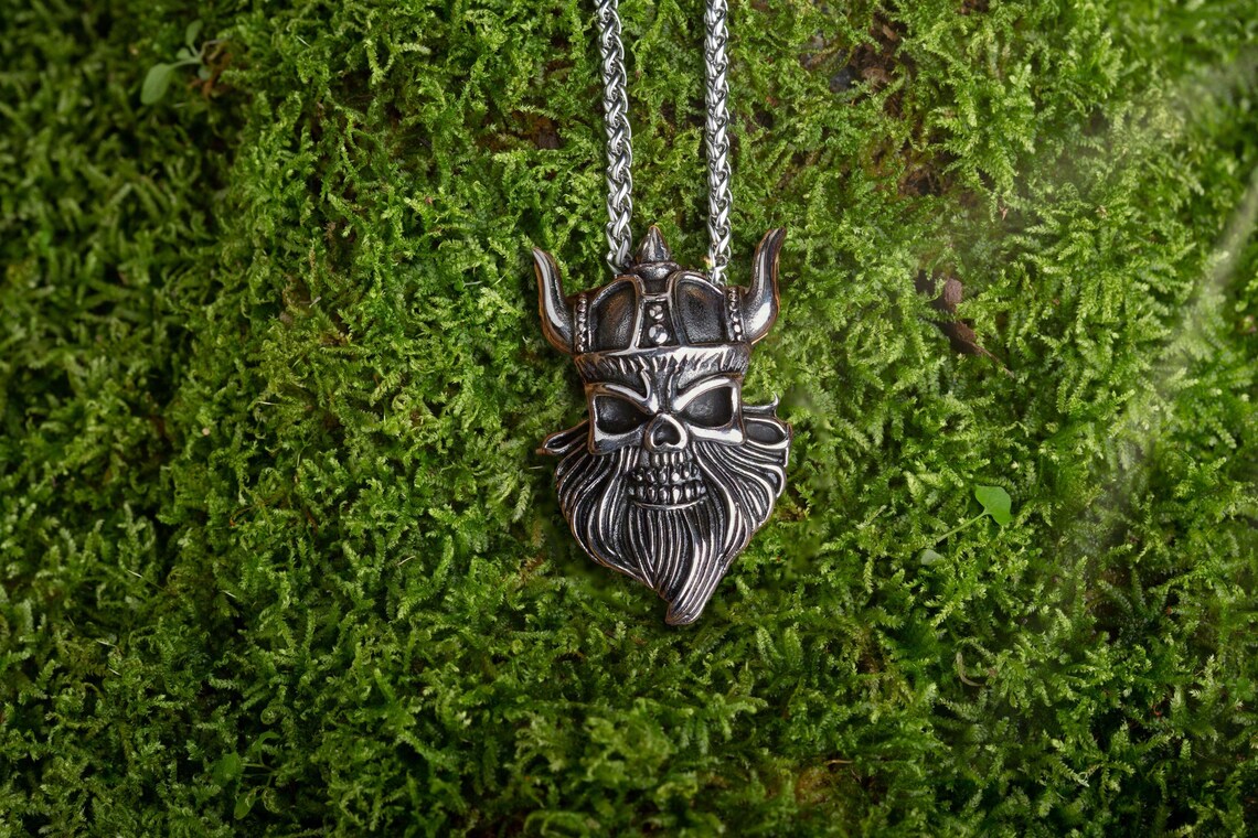 Viking skull necklace