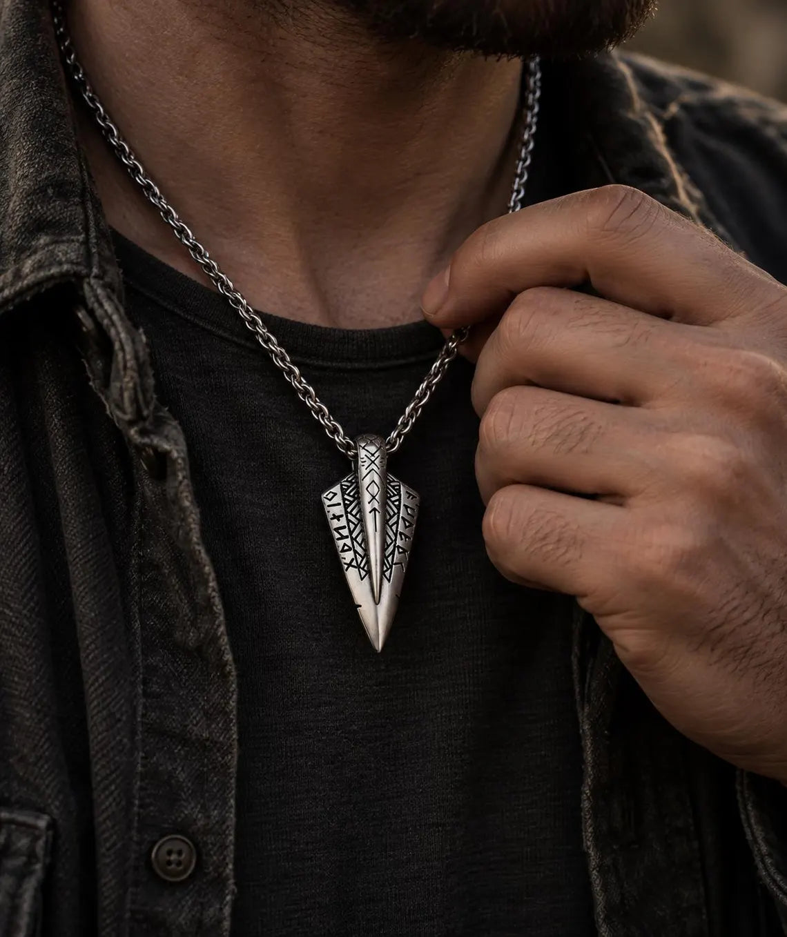 Viking arrowhead pendant