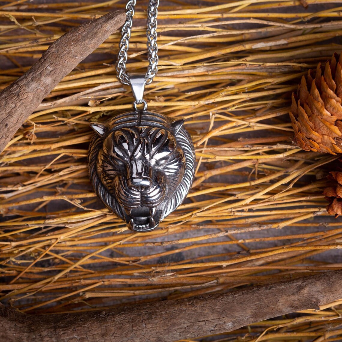 Tiger Head Necklace