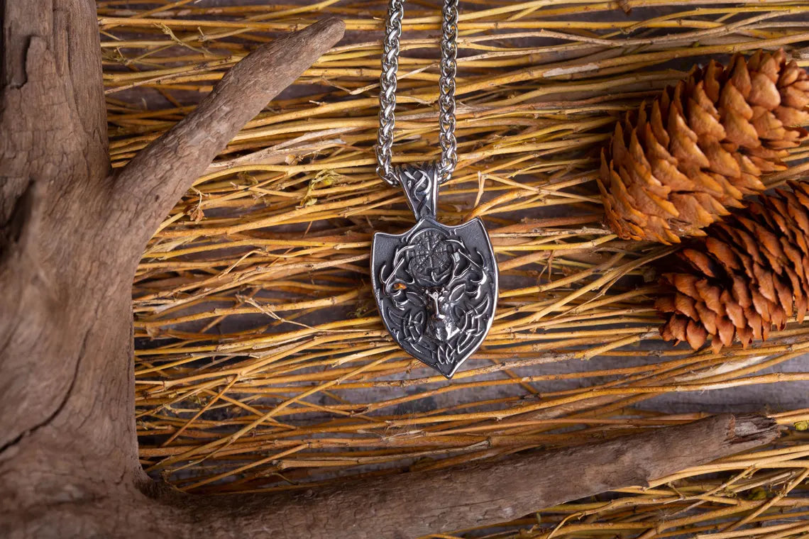 Viking deer necklace