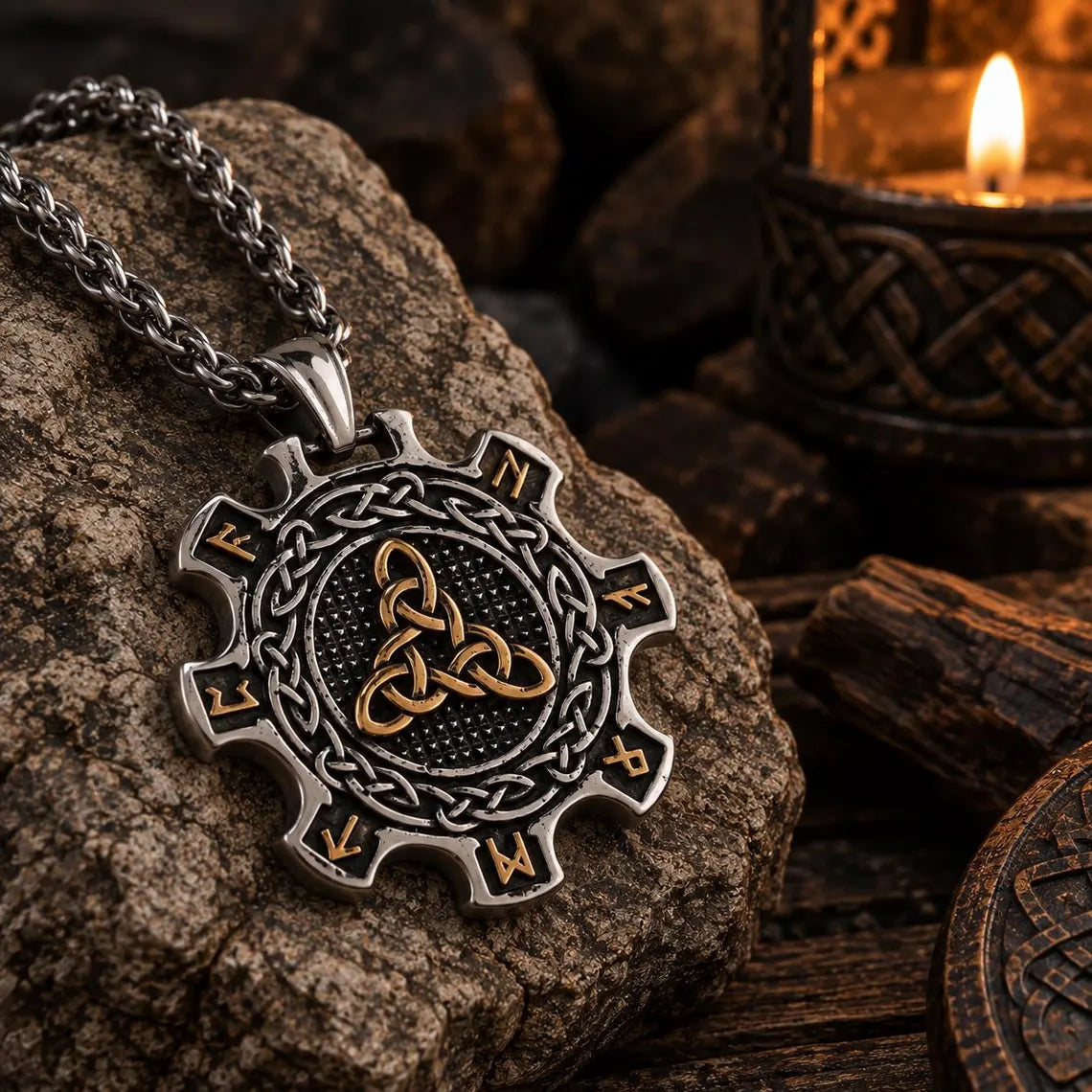 Viking triquetra necklace