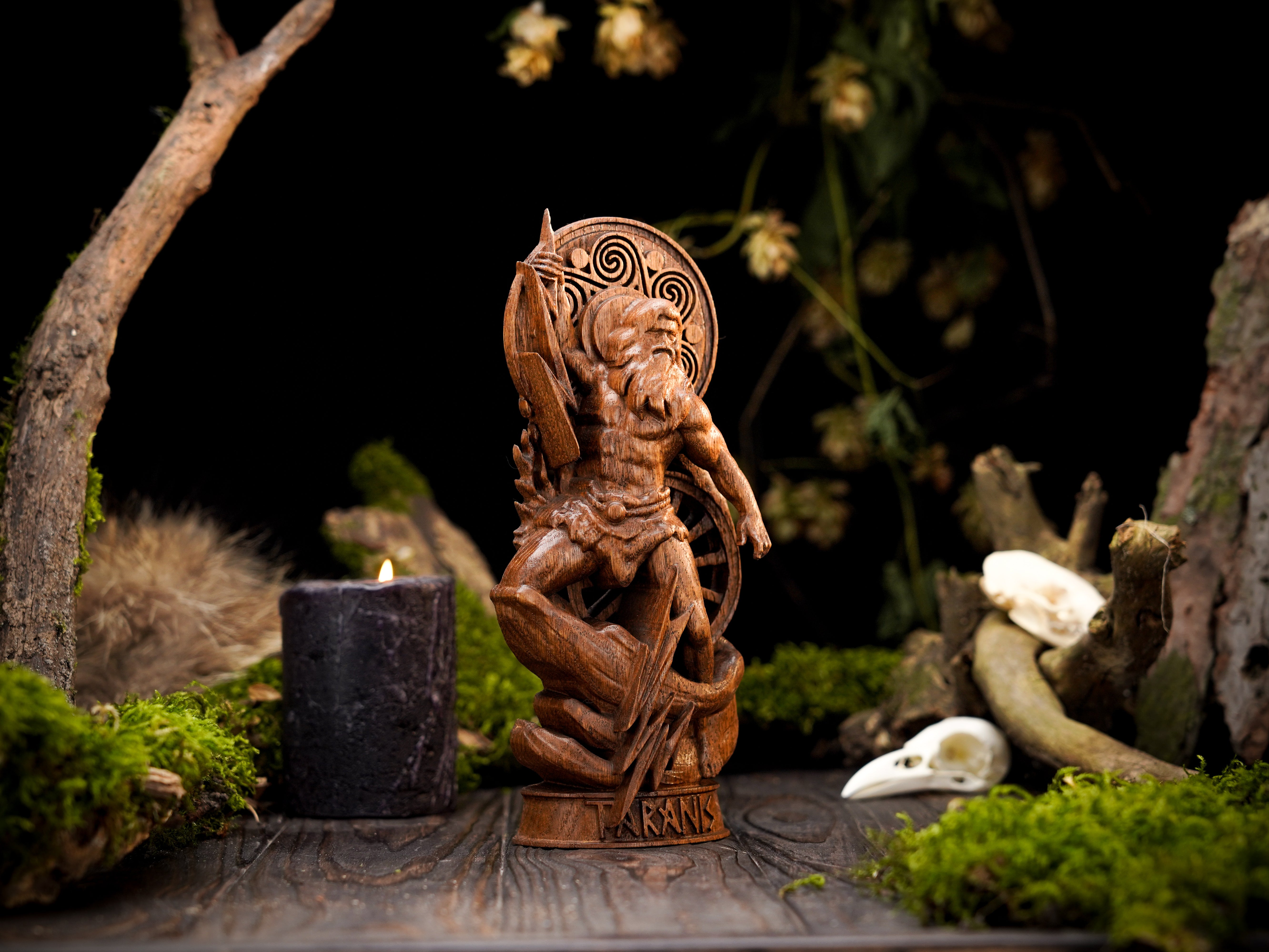 Wooden pagan statue