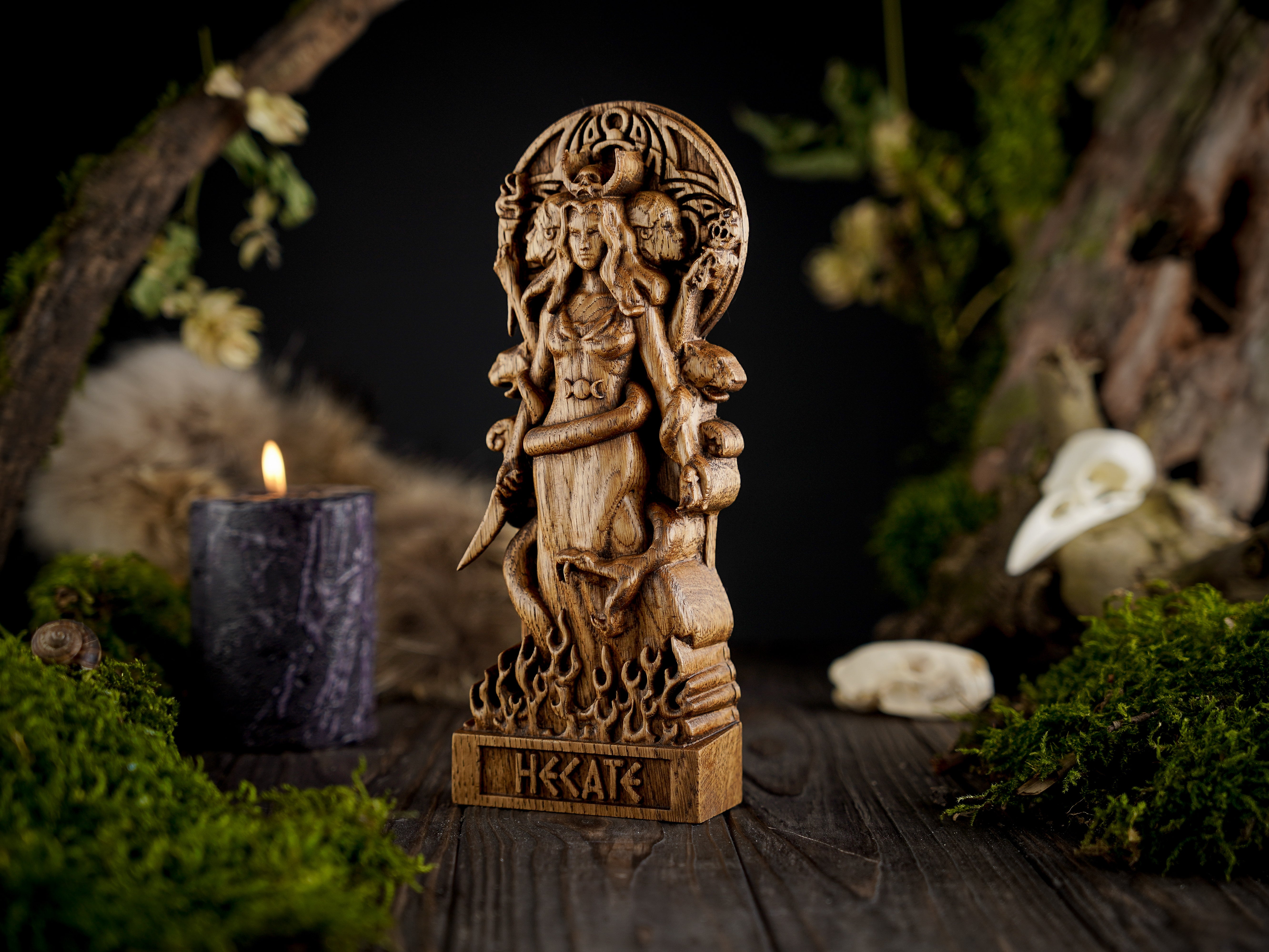 Hecate goddess statue
