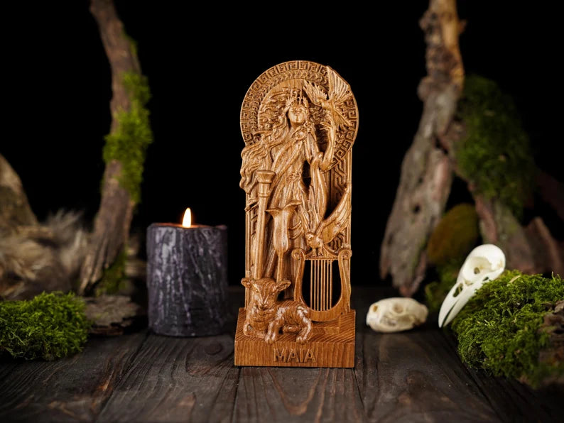 Maia goddess statue