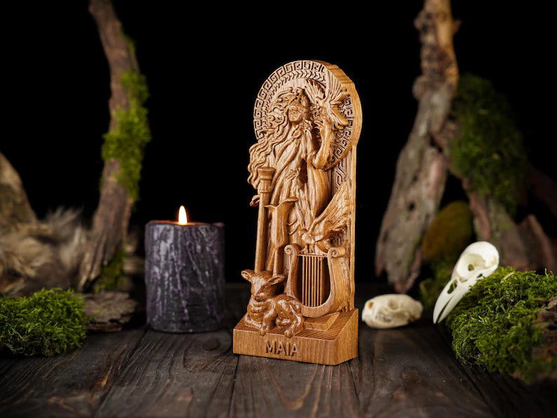 Maia goddess statue