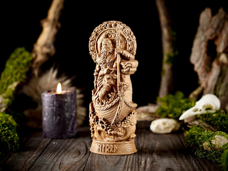 Njord god statue