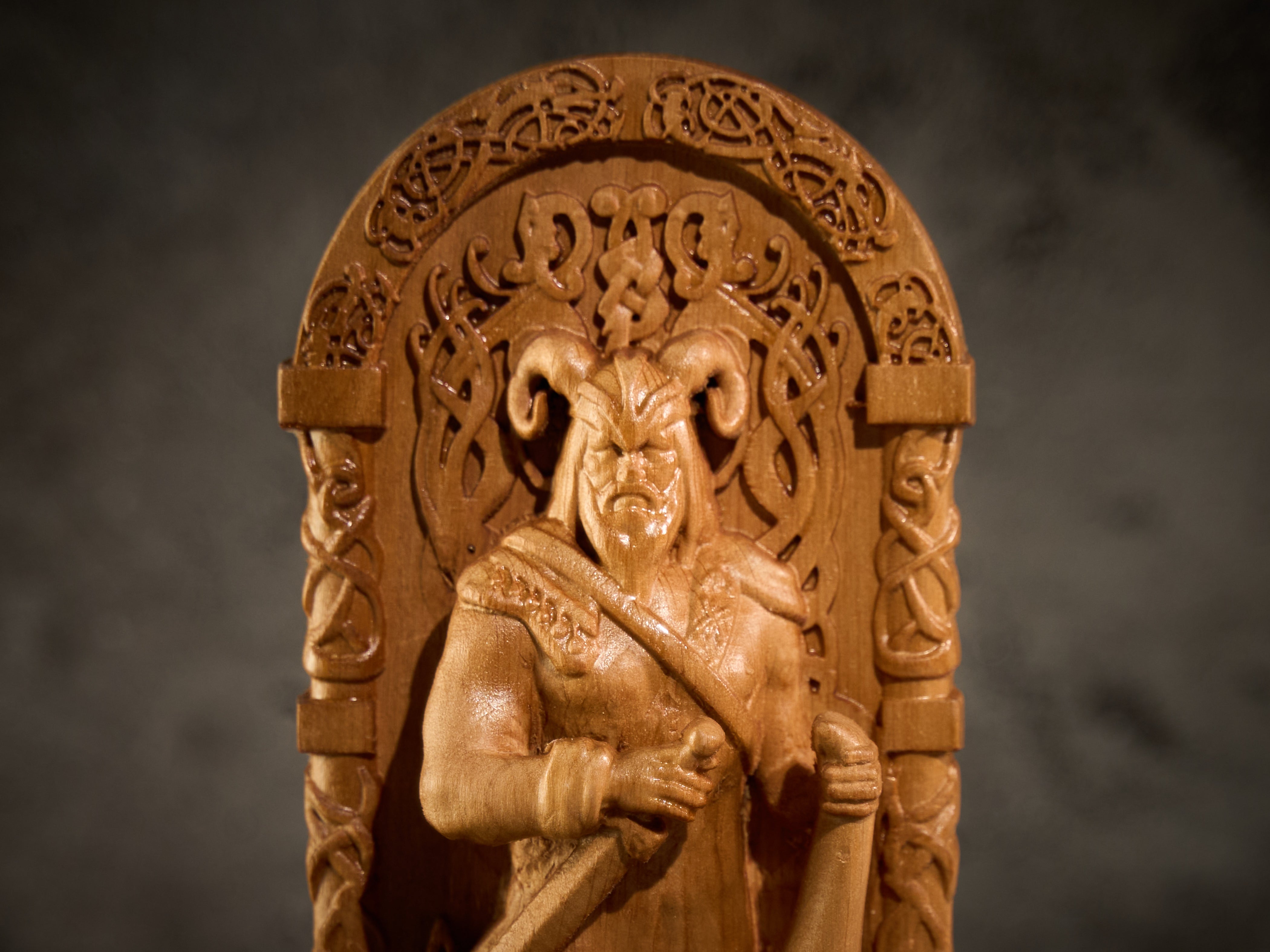 Oak Heimdallr Norse Statue