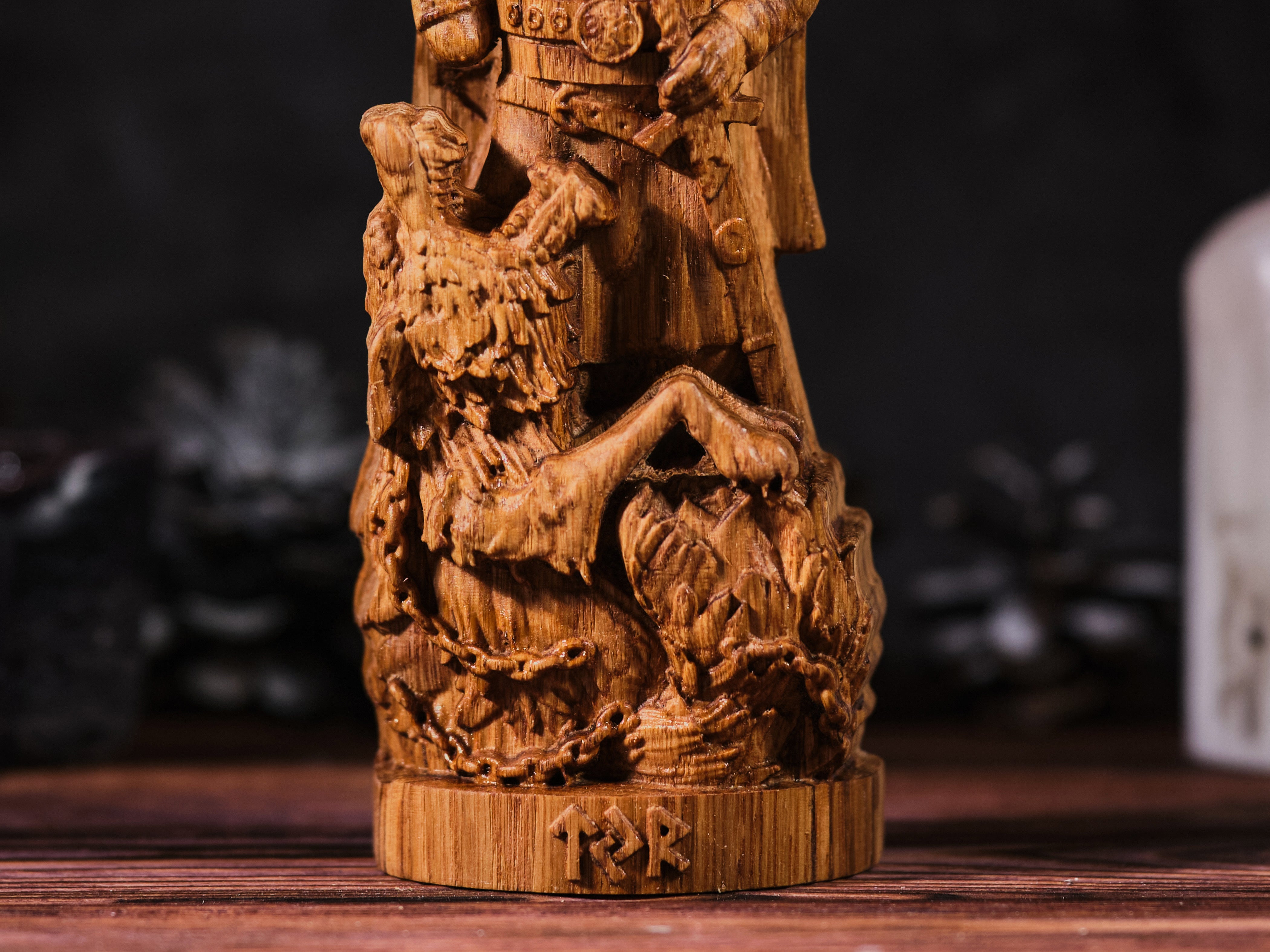 Oak Tyr Norse Statue