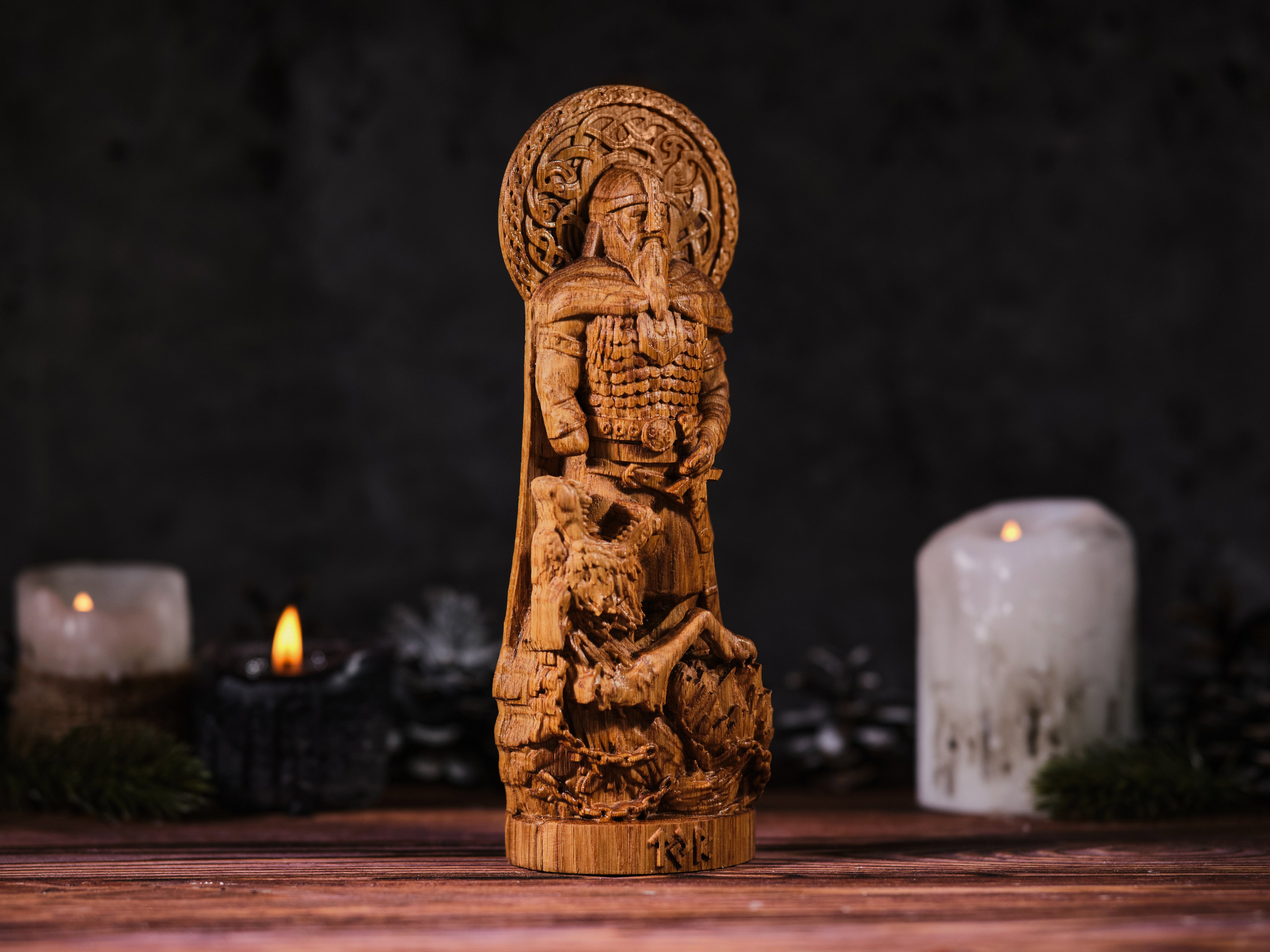 Oak Tyr Norse Statue