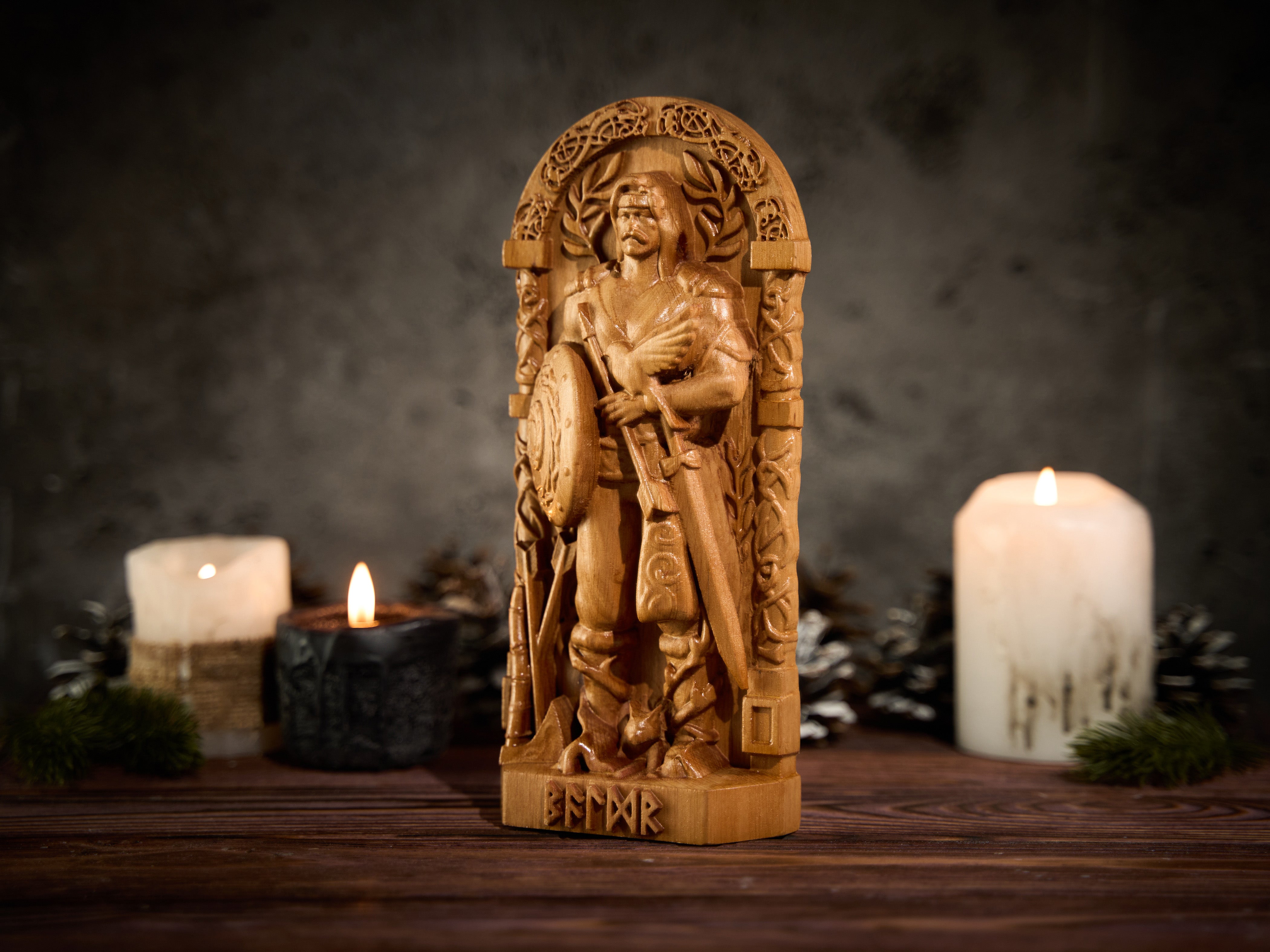 Oak Baldr Norse Statue