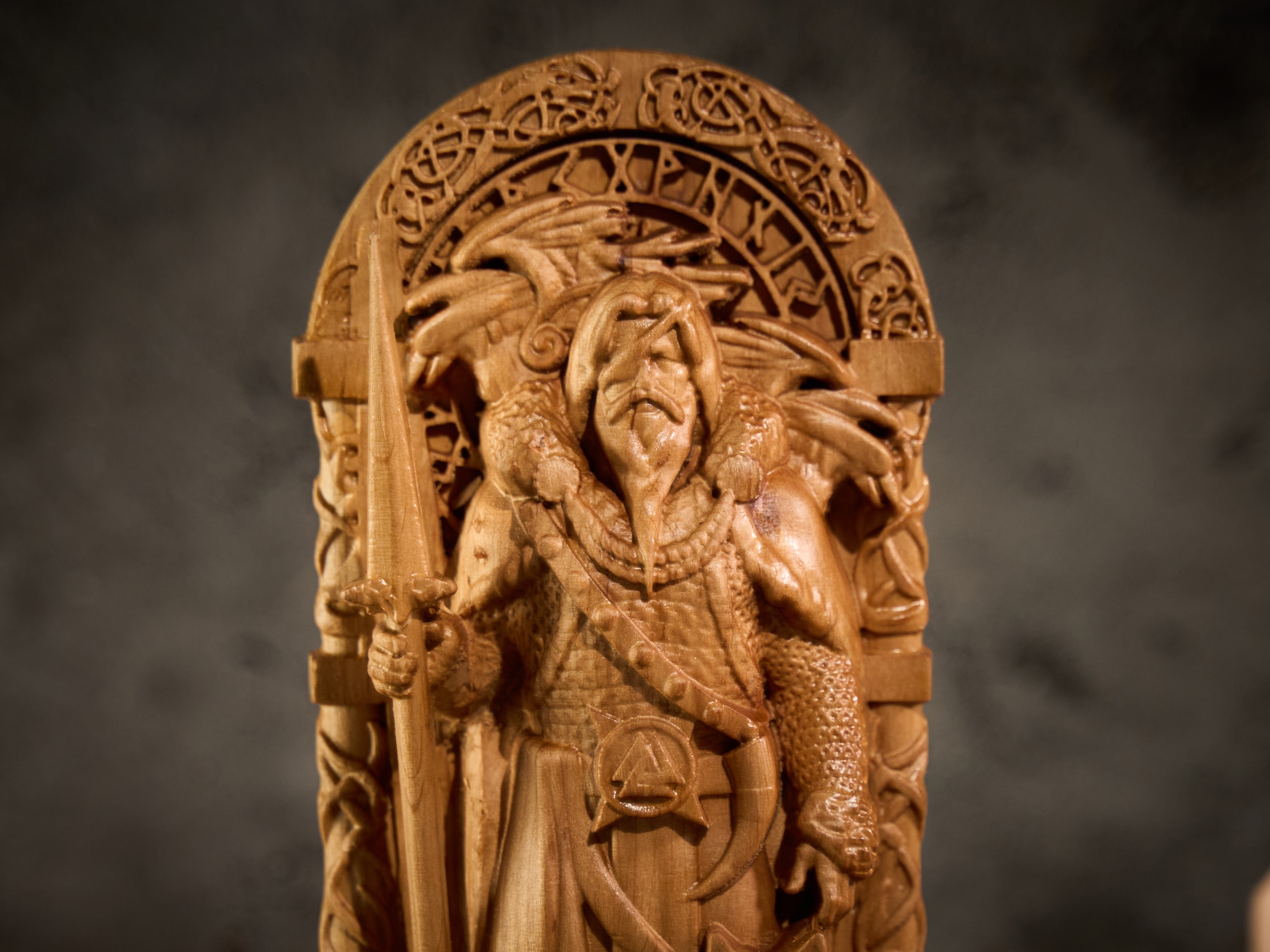 Oak Odin Norse Statue