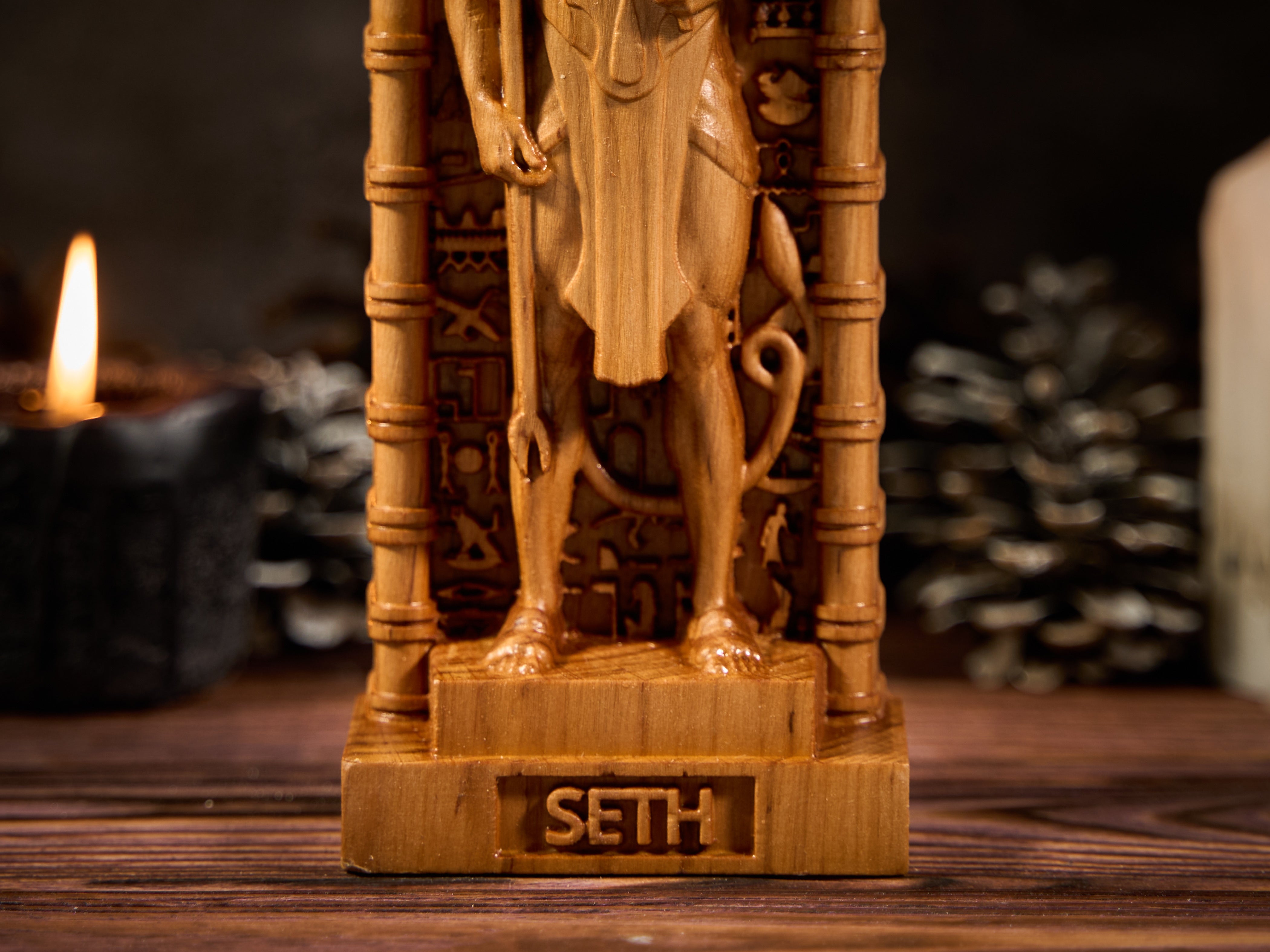 Oak Seth Egypt Statue