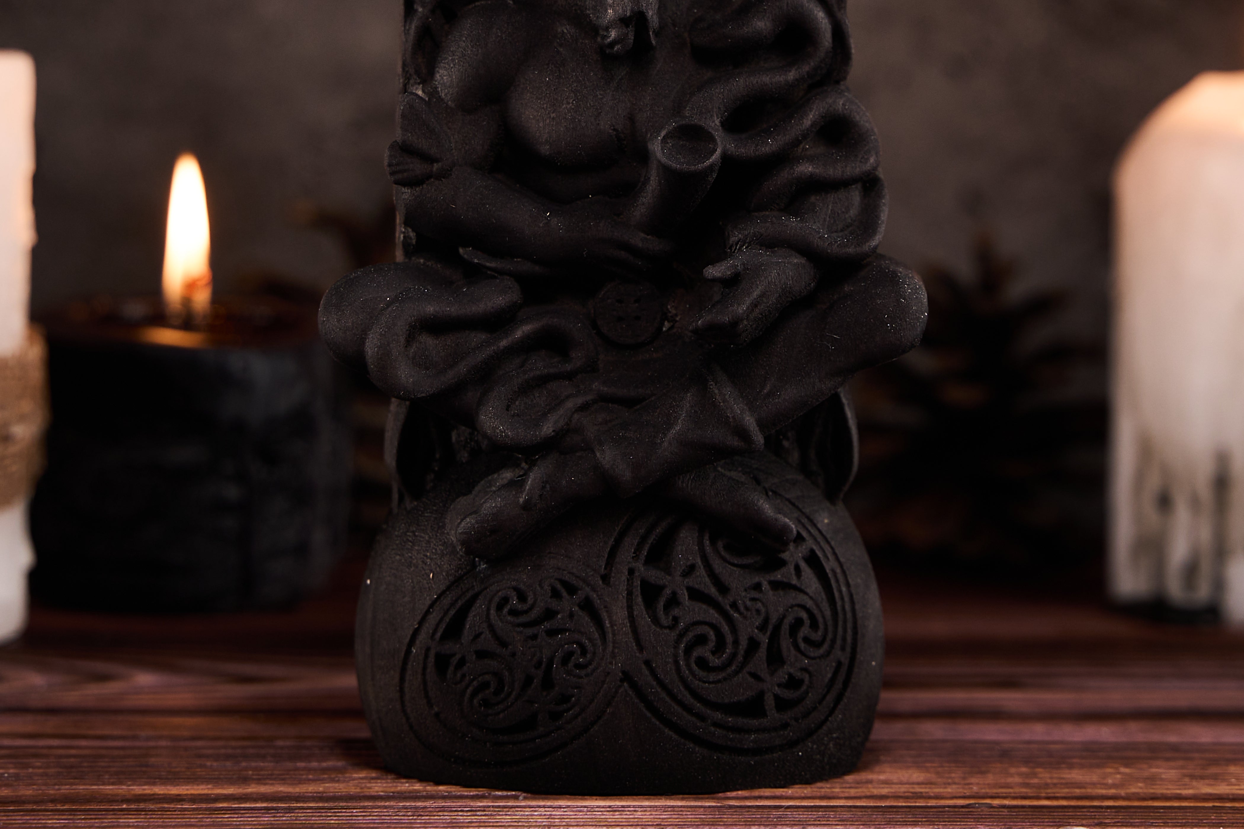 Oak Cernunnos Black Celtic statue