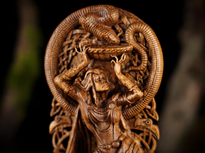 Sigyn goddess statue