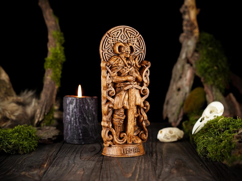 Vidar god statue
