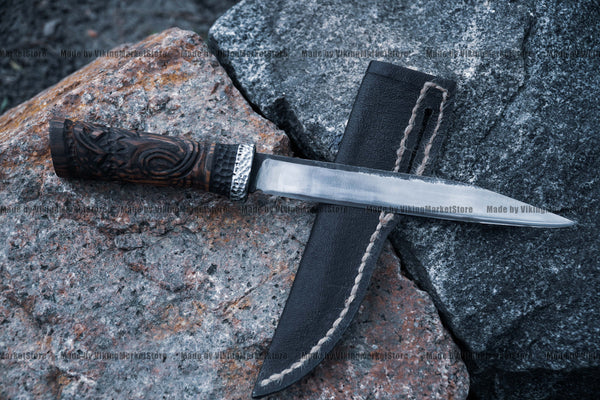 traditional viking seax knife