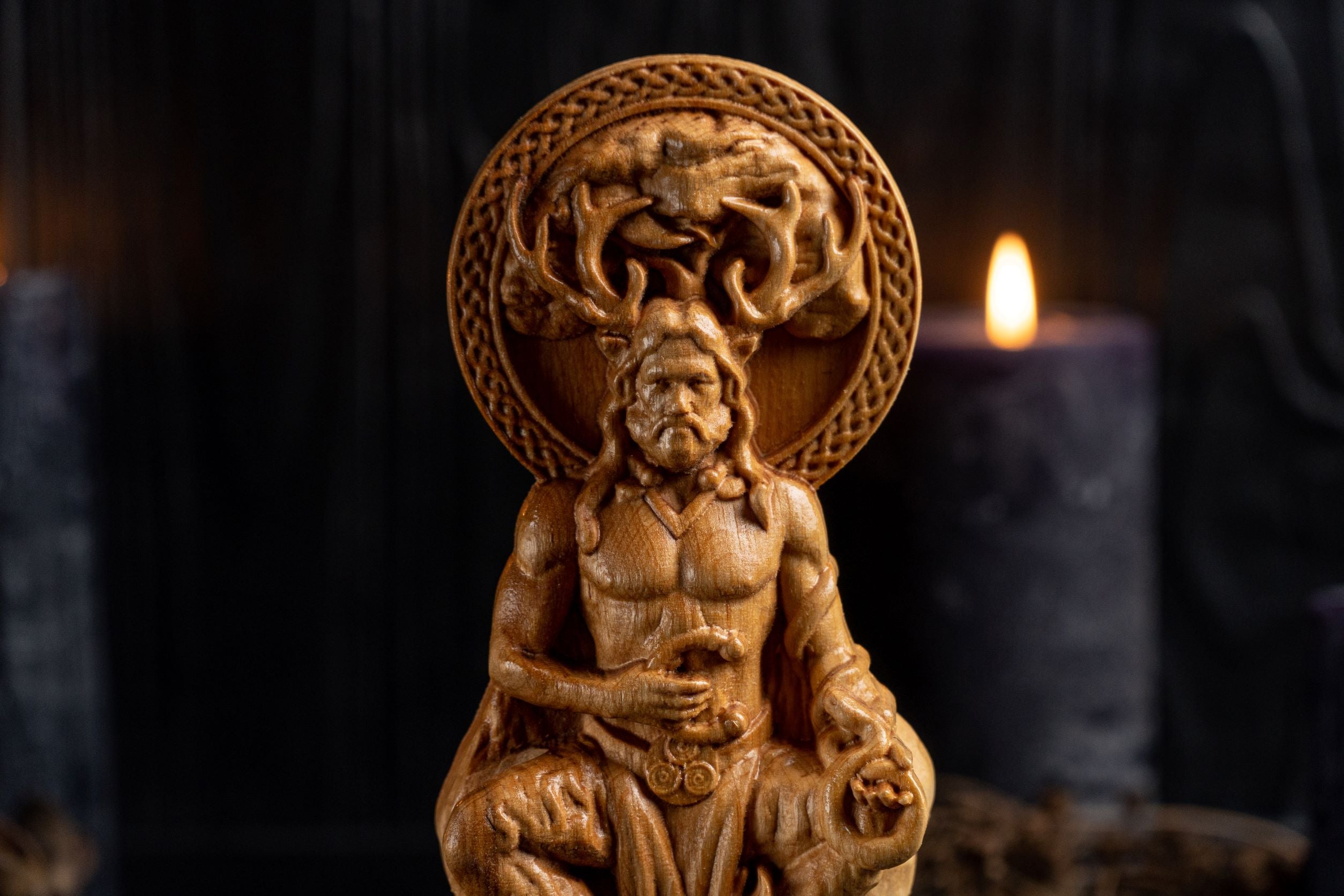 Handmade cernunnos figurine