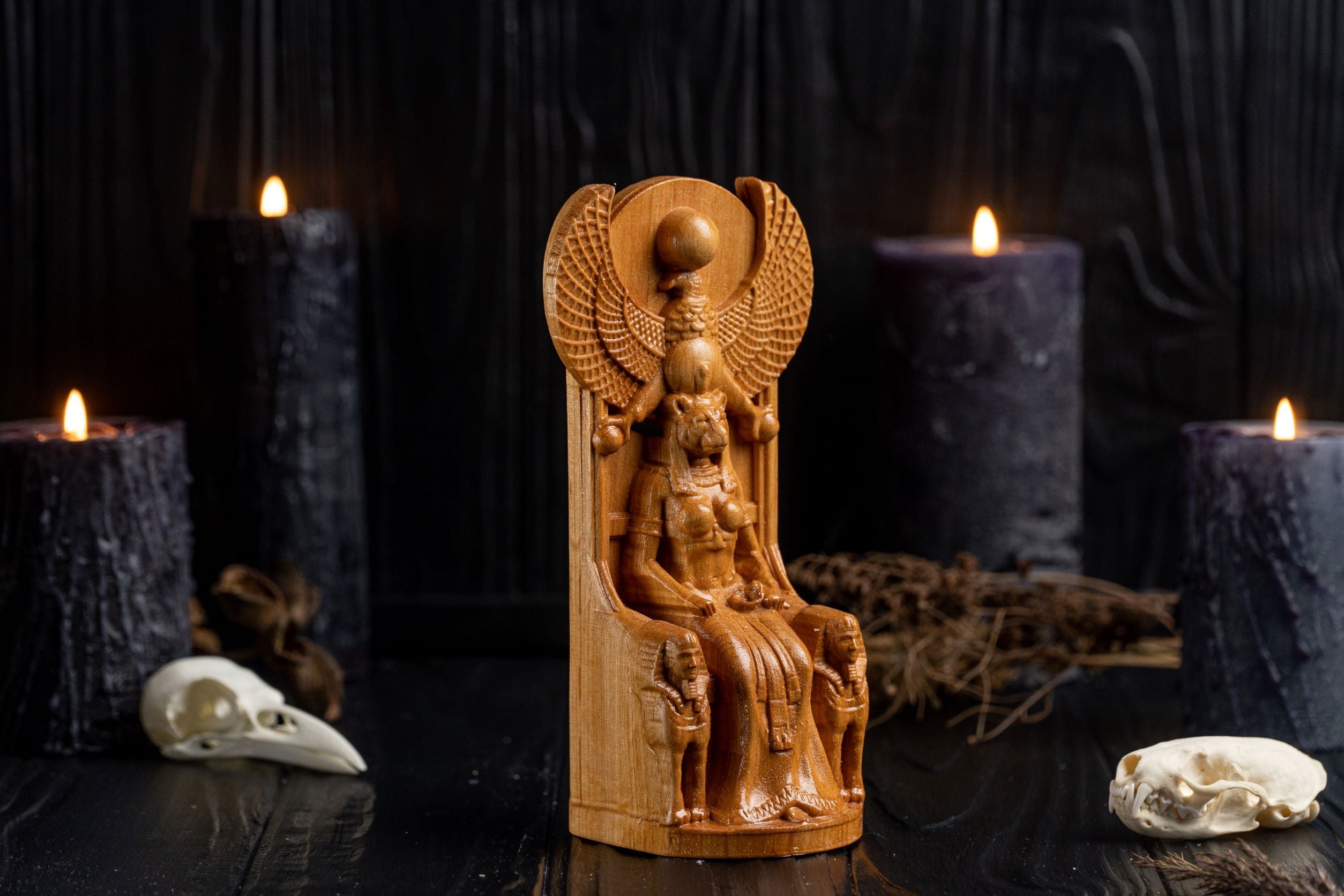 Handmade sekhmet statue