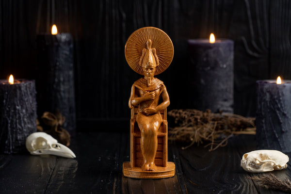 Osiris wooden statue