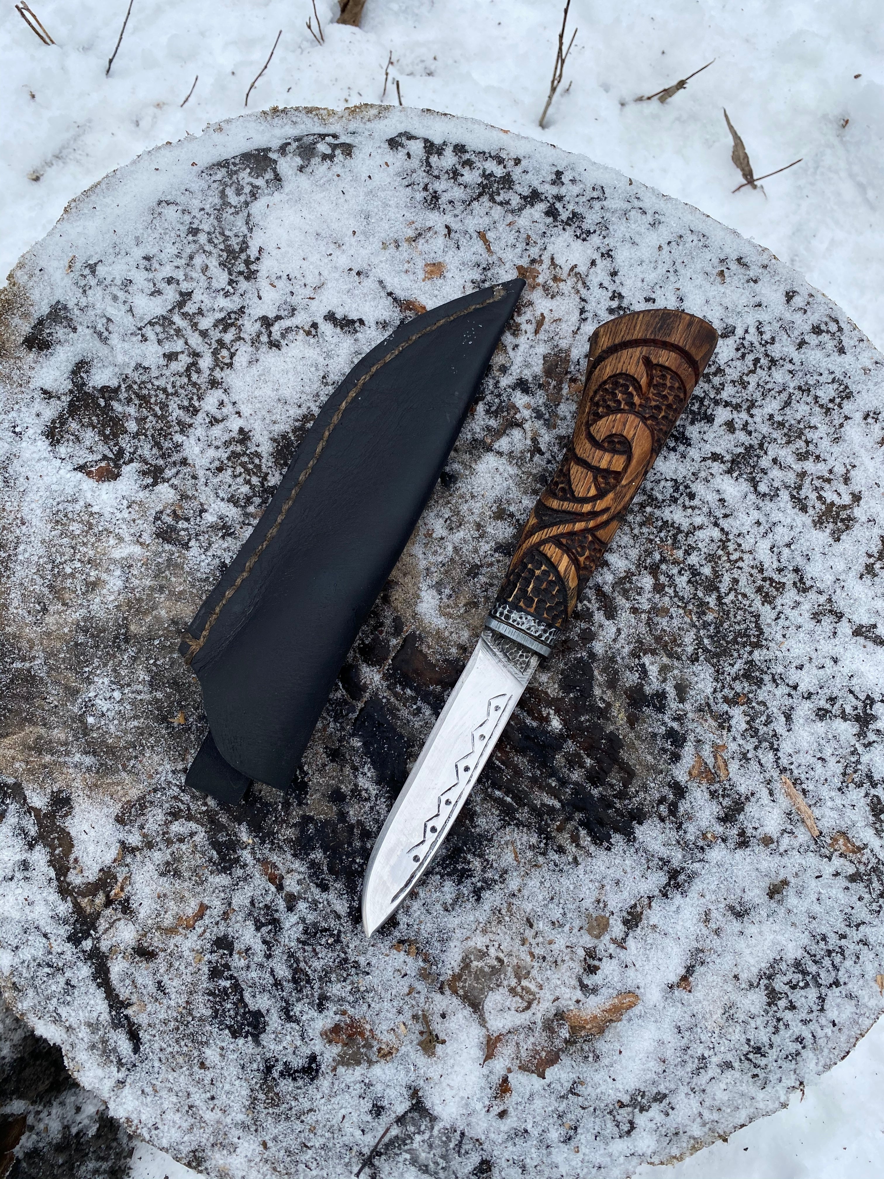 Viking knife with sheath