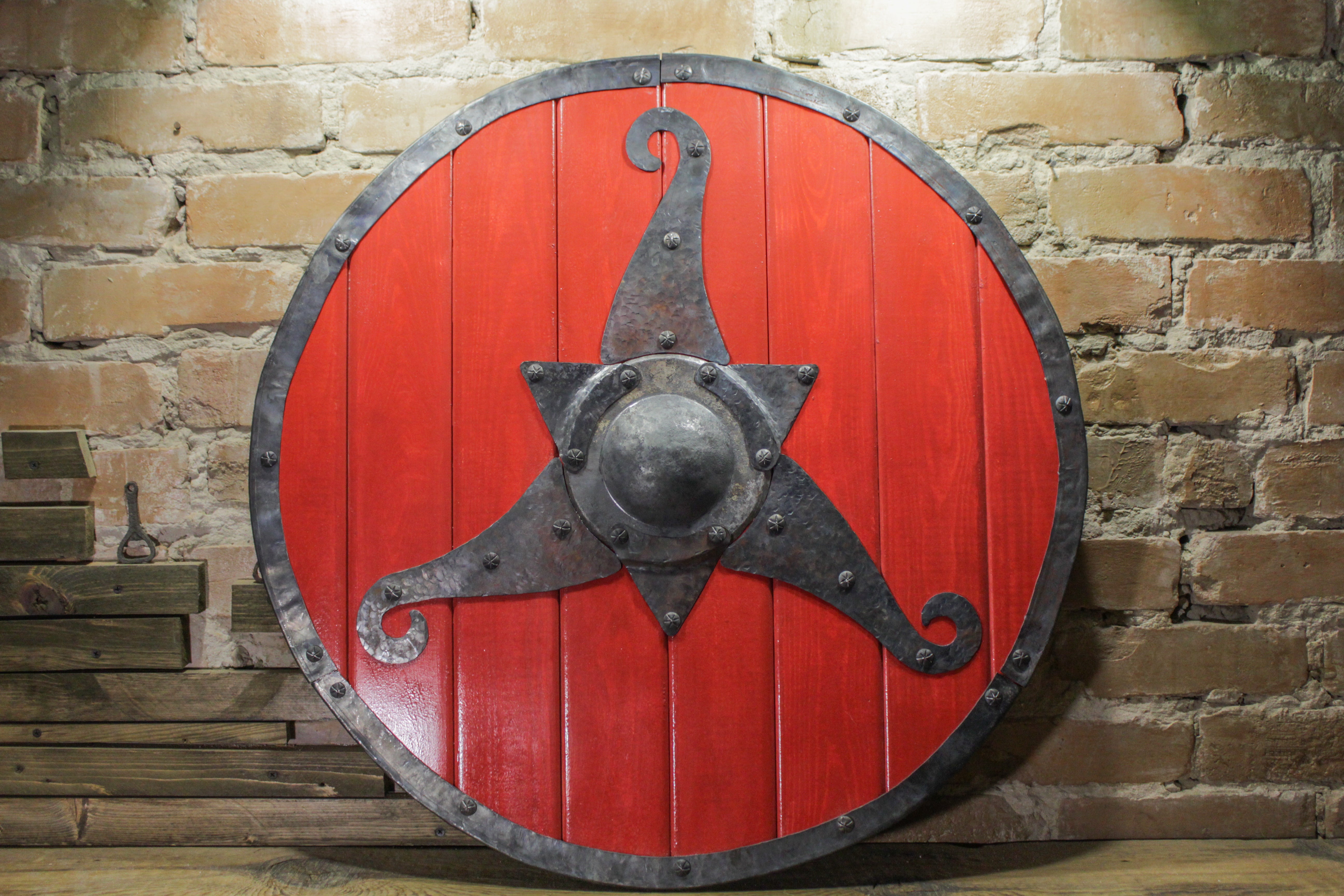 Carved viking shield