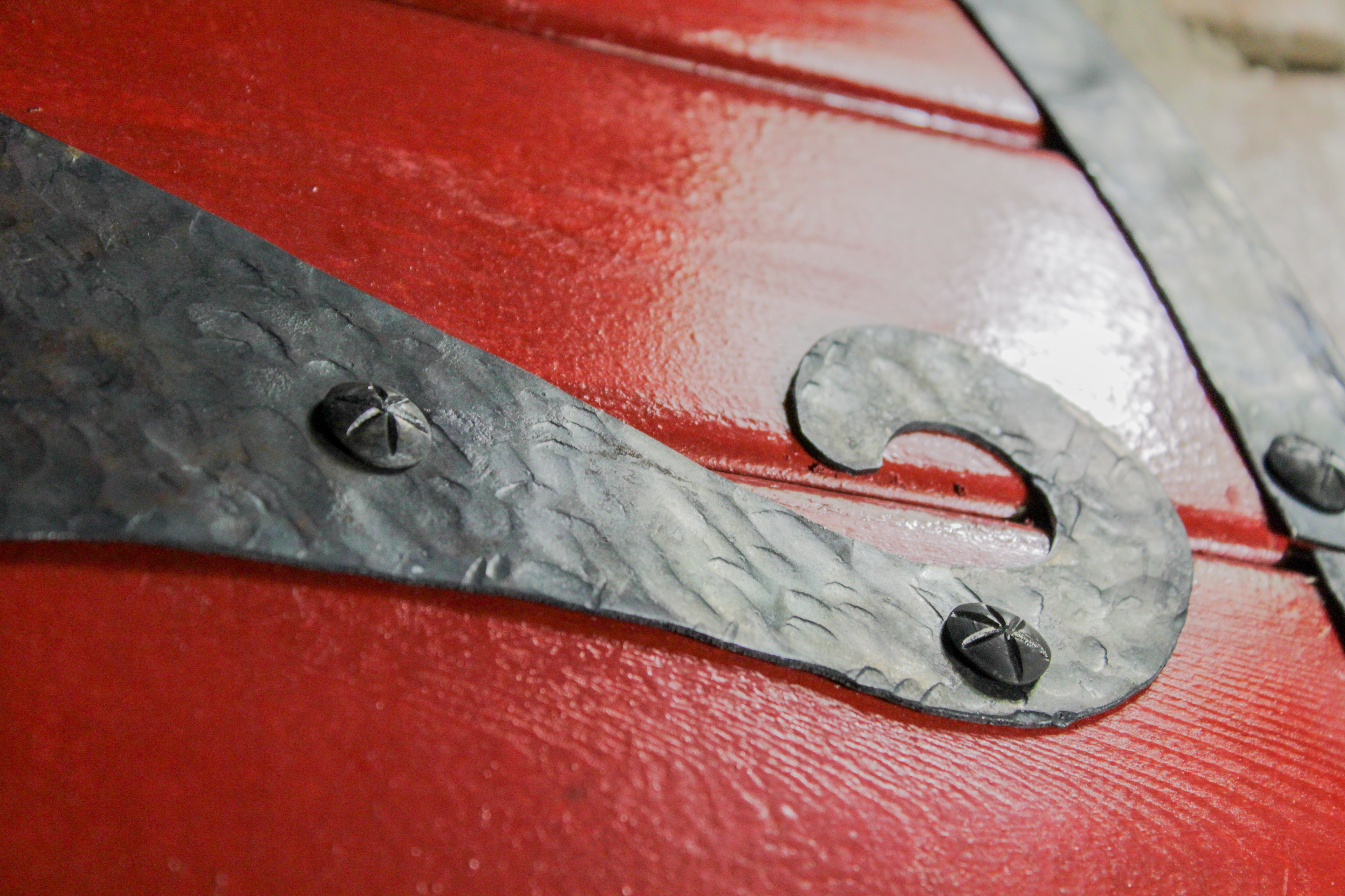 Red wooden shield