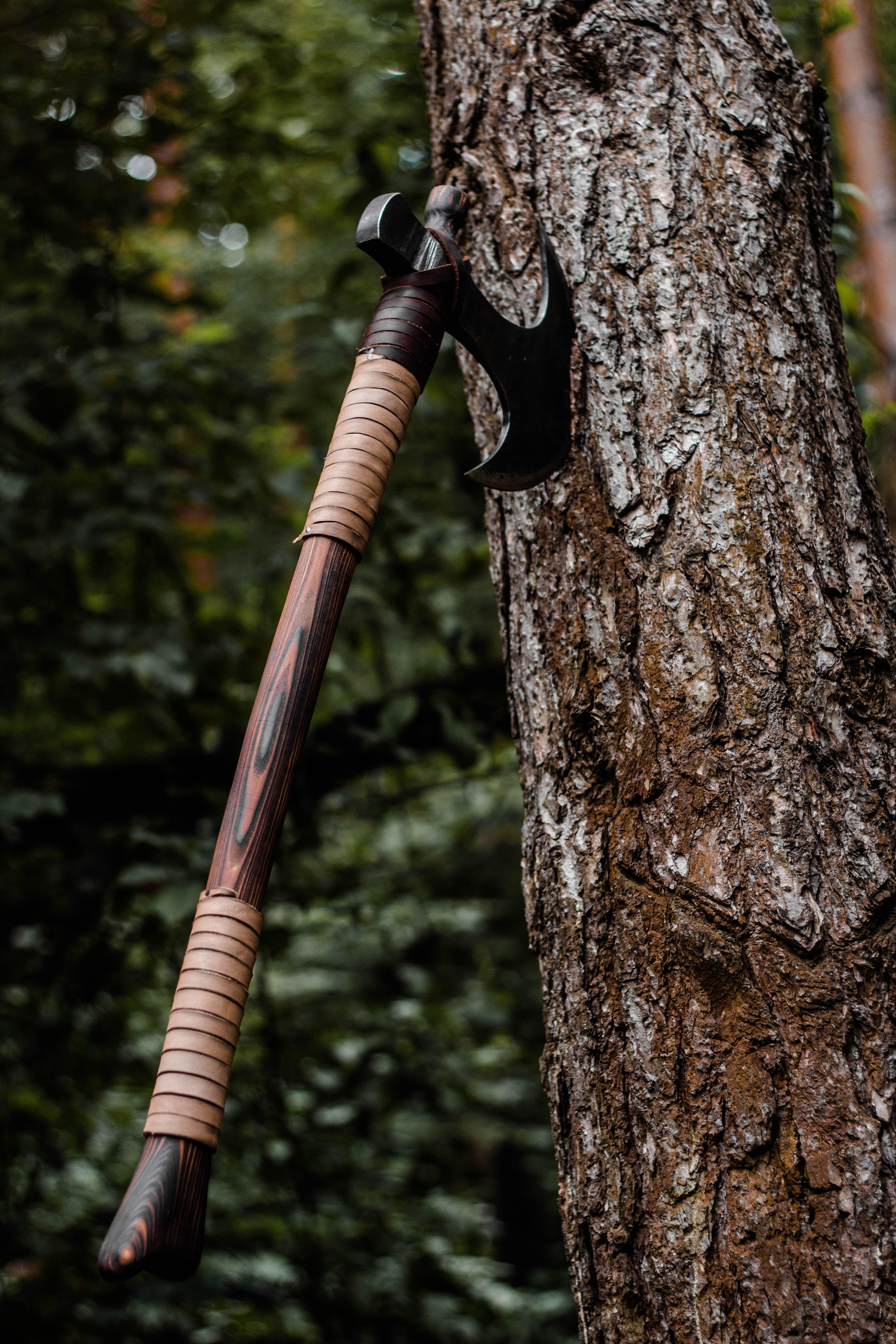 Hand forged turgut axe