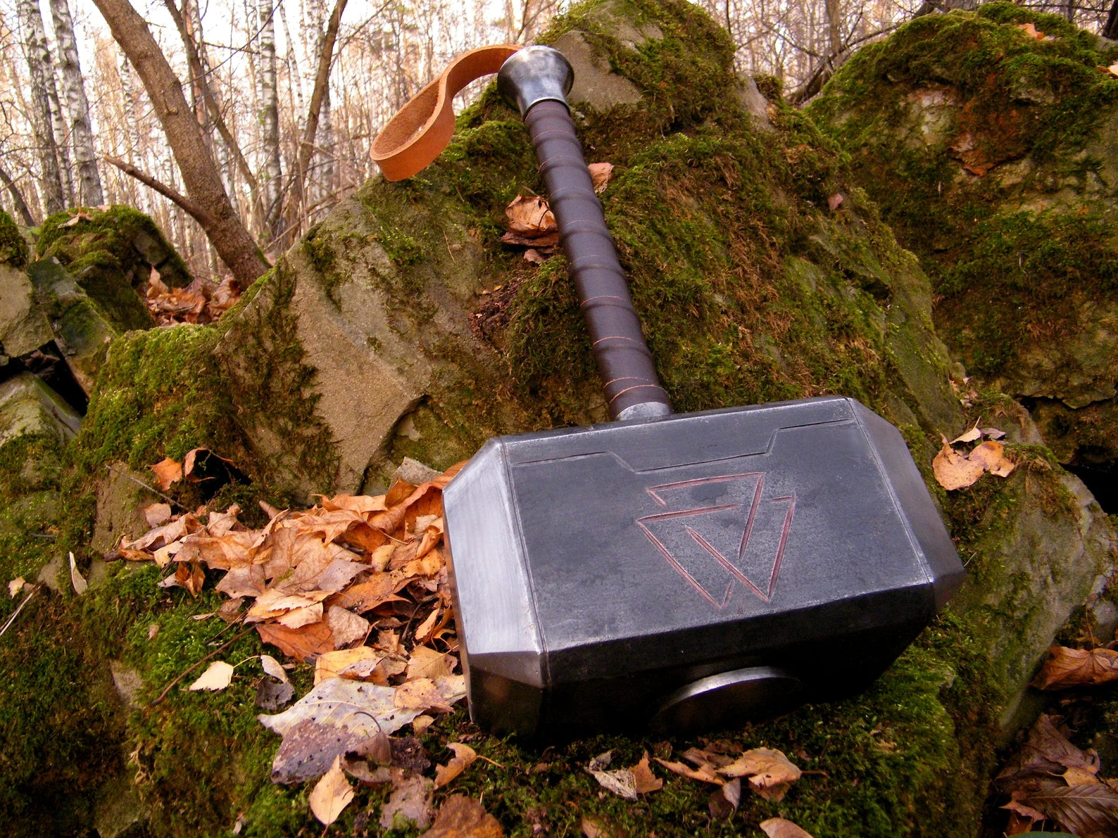 Forged Valknut Hammer