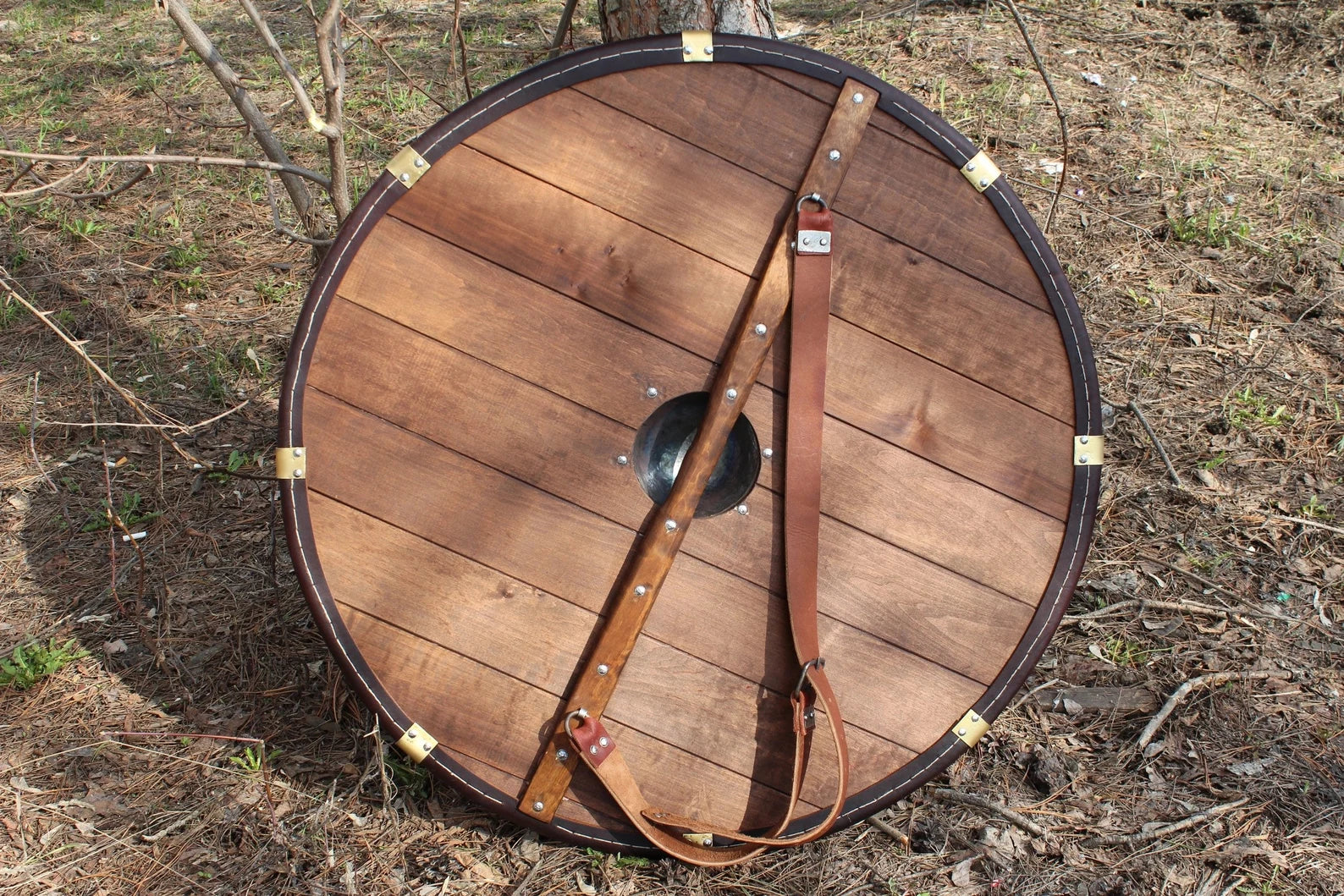 Round viking battle shield