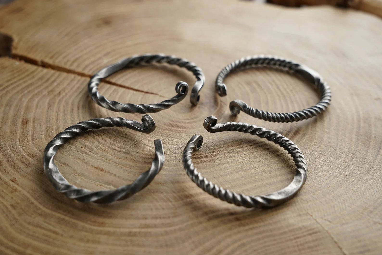 Hand forged viking bracelet