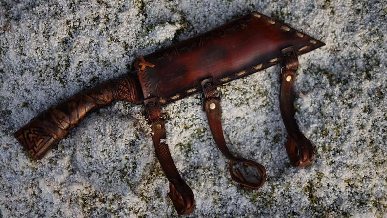 Viking knife with sheath