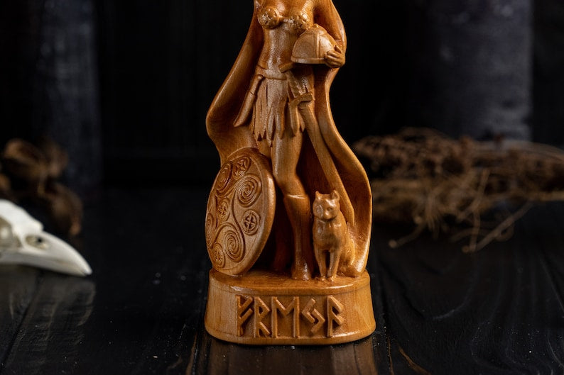 Viking goddess freyja statue