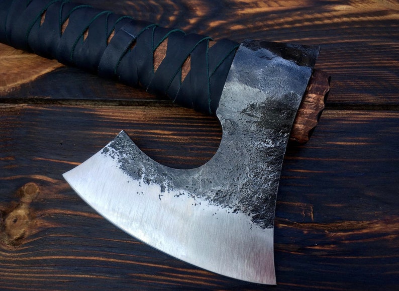 Forged bearded axe head