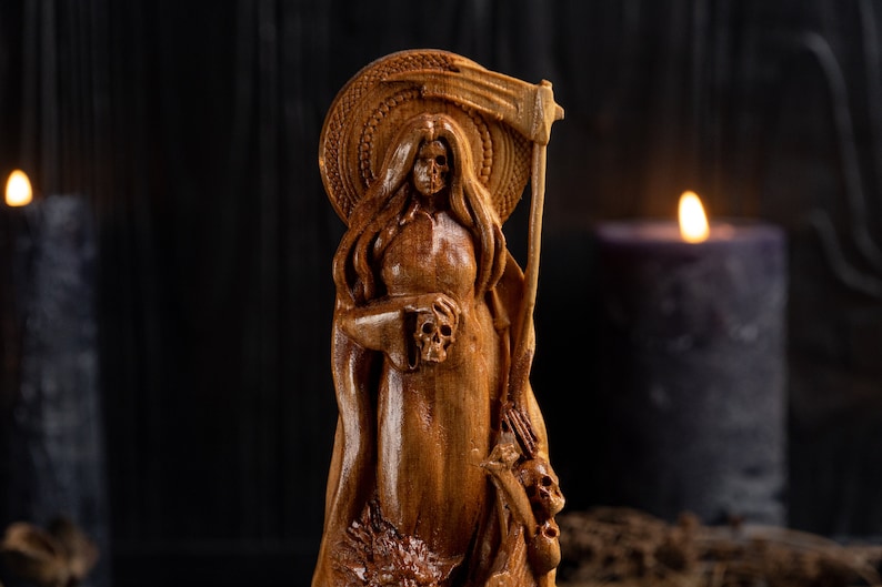 Hel viking goddess sculpture