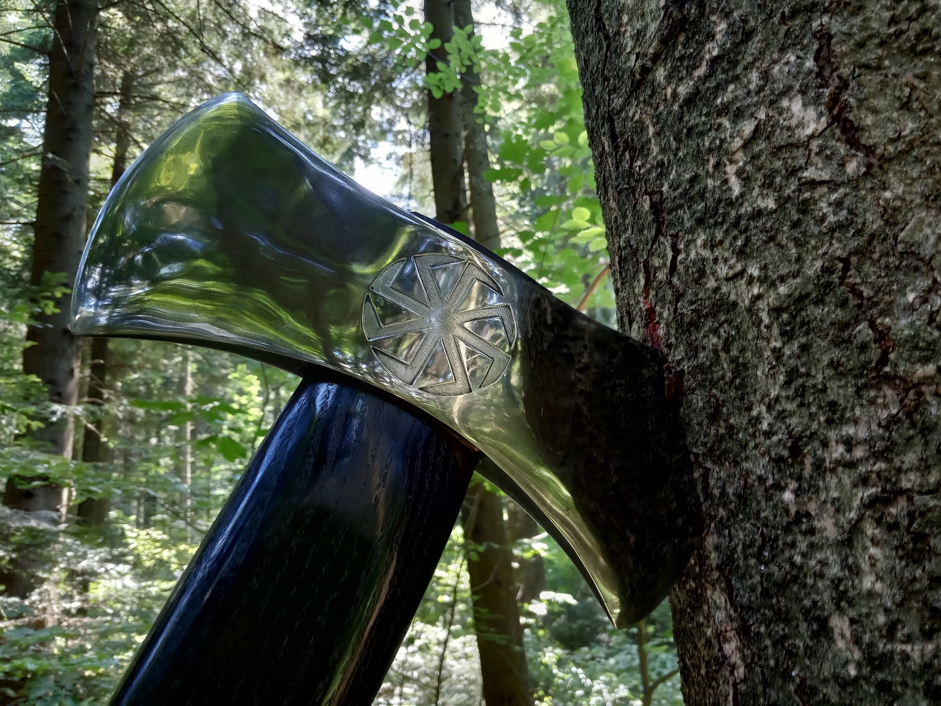 double bladed viking axe