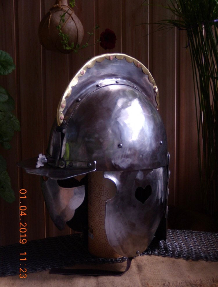 Polish Hussar helmet / medieval helmet / larp helmet / sca helmet / medieval armor / knight helmet - Valhallaworld