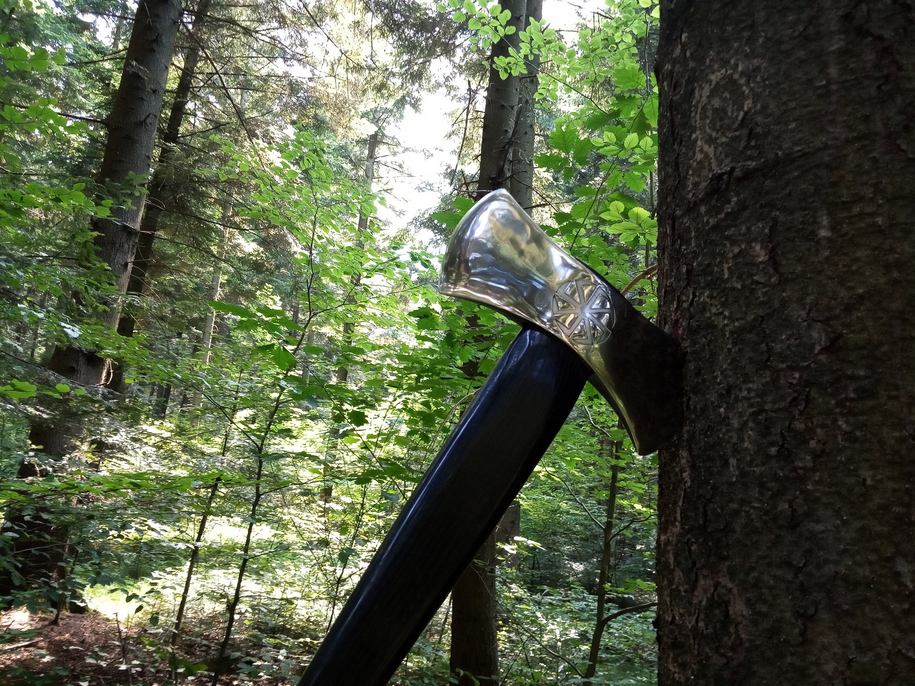 double sided viking axe