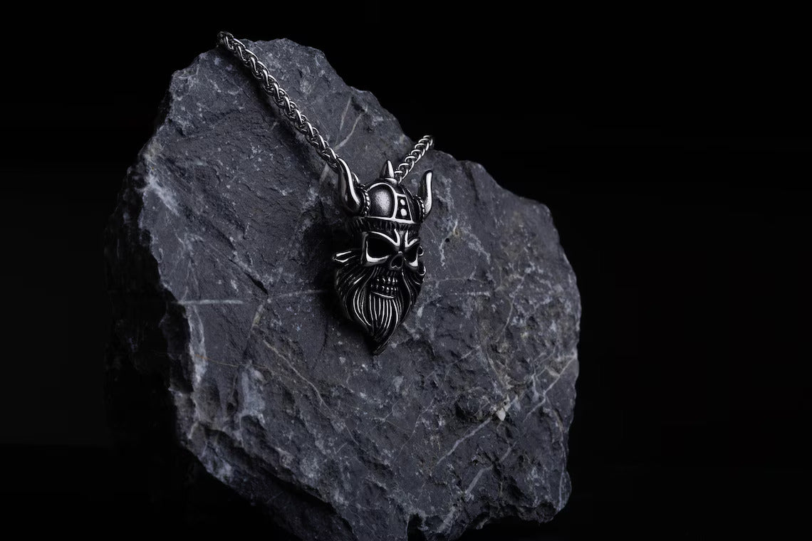 Viking skull necklace