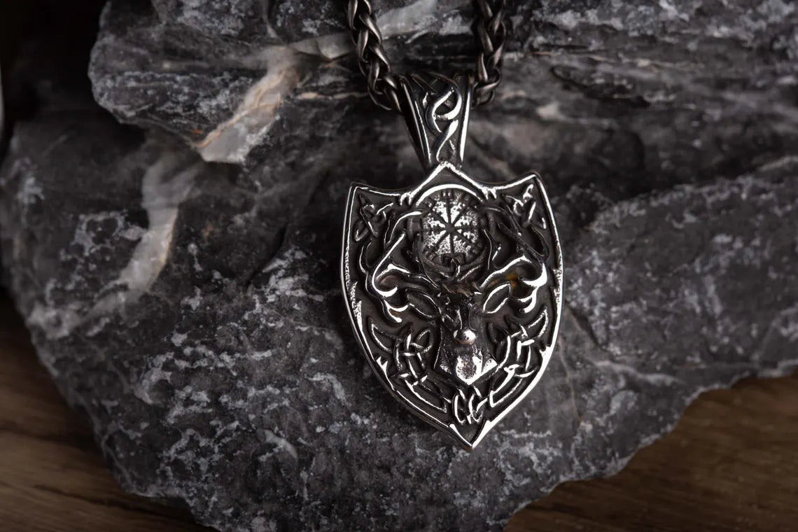 Viking deer necklace
